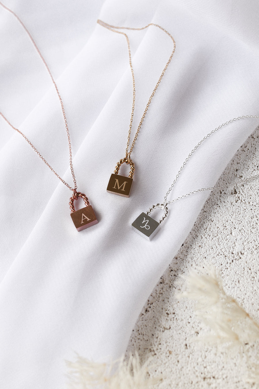 Initials Pendant Necklace in 18ct Gold Plating | MYKA